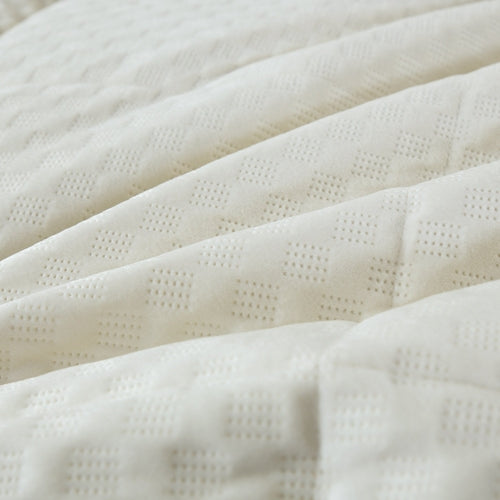 DaDa Bedding Dreamy Soft Velvet Ivory White Plush Velour Tufted